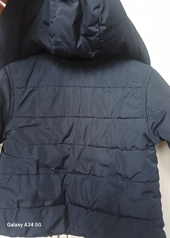 Erkek bebek Kürklü Mavi Mont - Görsel 3