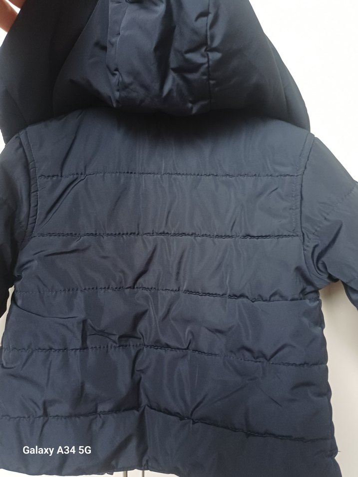 Erkek bebek Kürklü Mavi Mont - Görsel 3