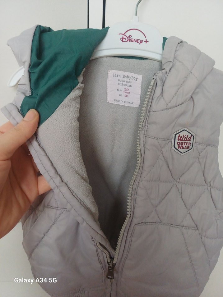 zara Gri Erkek Çocuk Kapüşonlu Yelek - Görsel 5