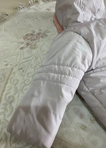 Kız Çocuk Gri Kürklü Mont - Görsel 2