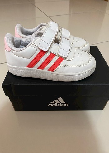 Kız Çocuk Beyaz Adidas Spor Ayakkabı - Görsel 4