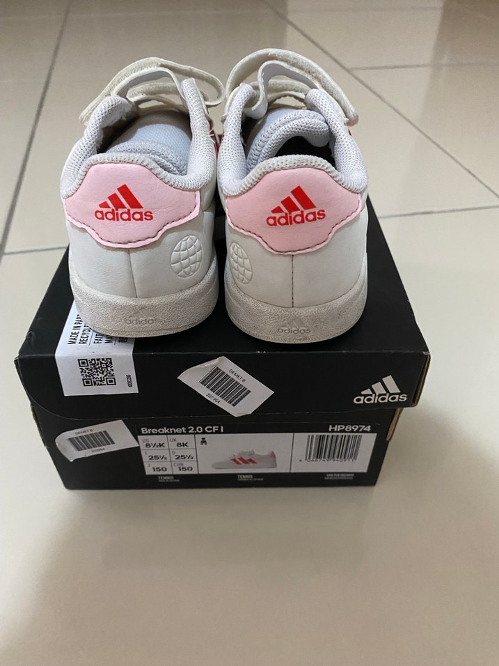 Kız Çocuk Beyaz Adidas Spor Ayakkabı - Görsel 3