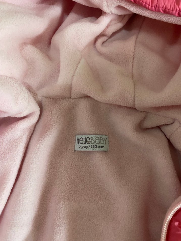 Kız Çocuk Kapüşonlu Pembe Fermuarlı Mont 5 yaş - Görsel 2