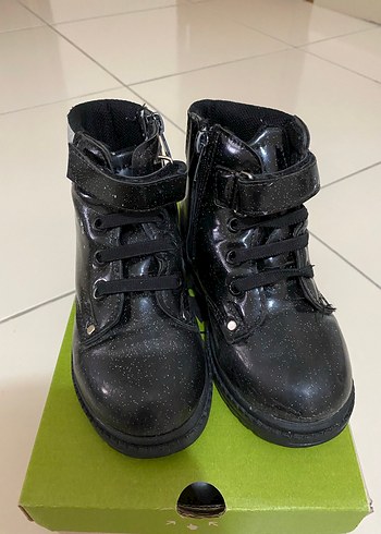 Siyah Kız Çocuk Punk Tarzı Botlar - Görsel 3