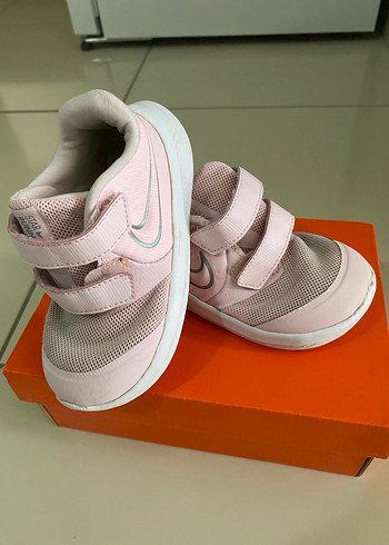 Nike Kız Çocuk Pudra Pembe Cırt Cırtlı Spor Ayakkabı - Görsel 5