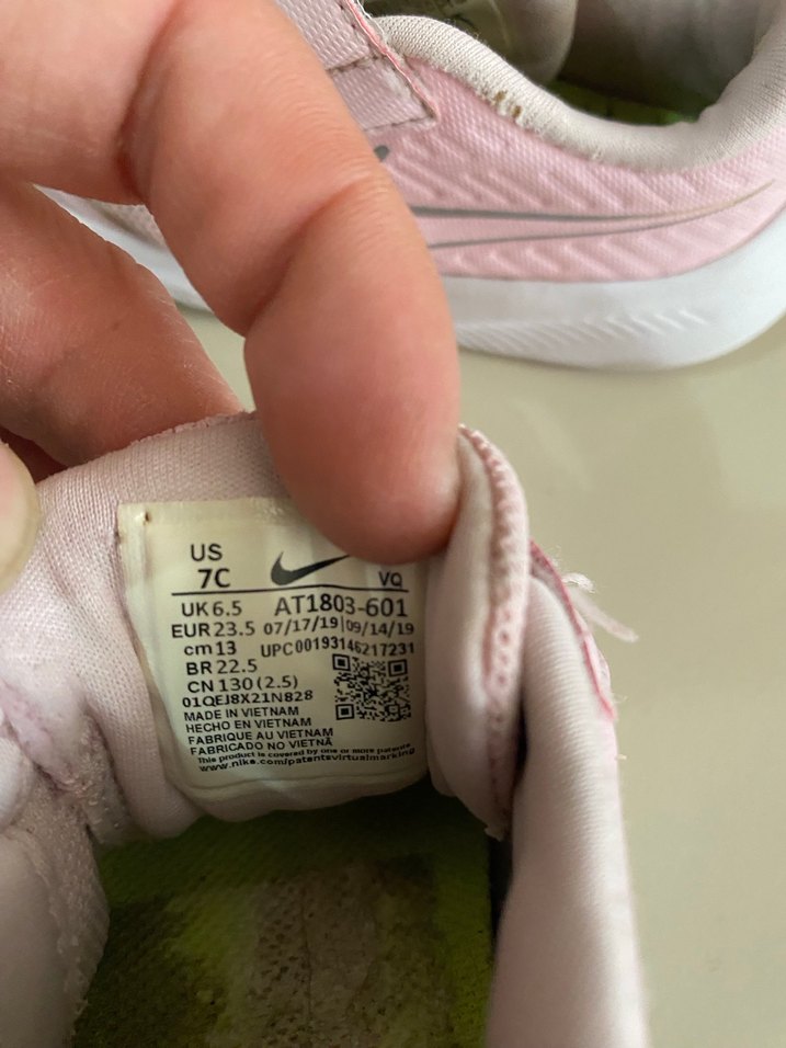 Nike Kız Çocuk Pudra Pembe Cırt Cırtlı Spor Ayakkabı - Görsel 4