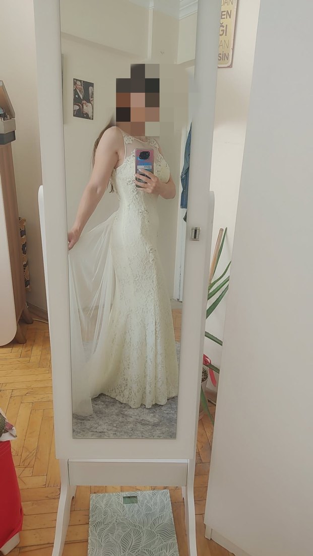 Dantel Detaylı Modern Klasik Balık abiye - Görsel 2