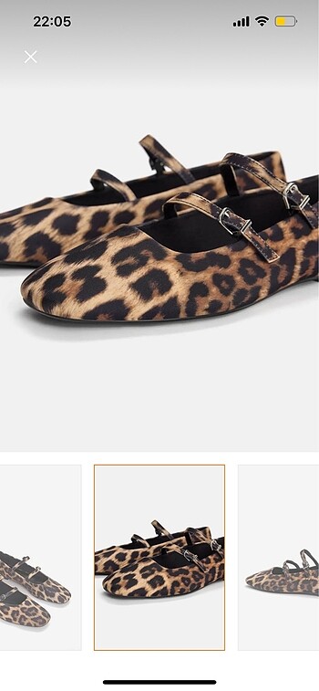 40 Beden çeşitli Renk Pull & Bear Leopar Desenli Babet