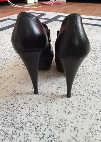 36 Beden siyah Renk Siyah Deri Stiletto Topuklu Kadın Bot