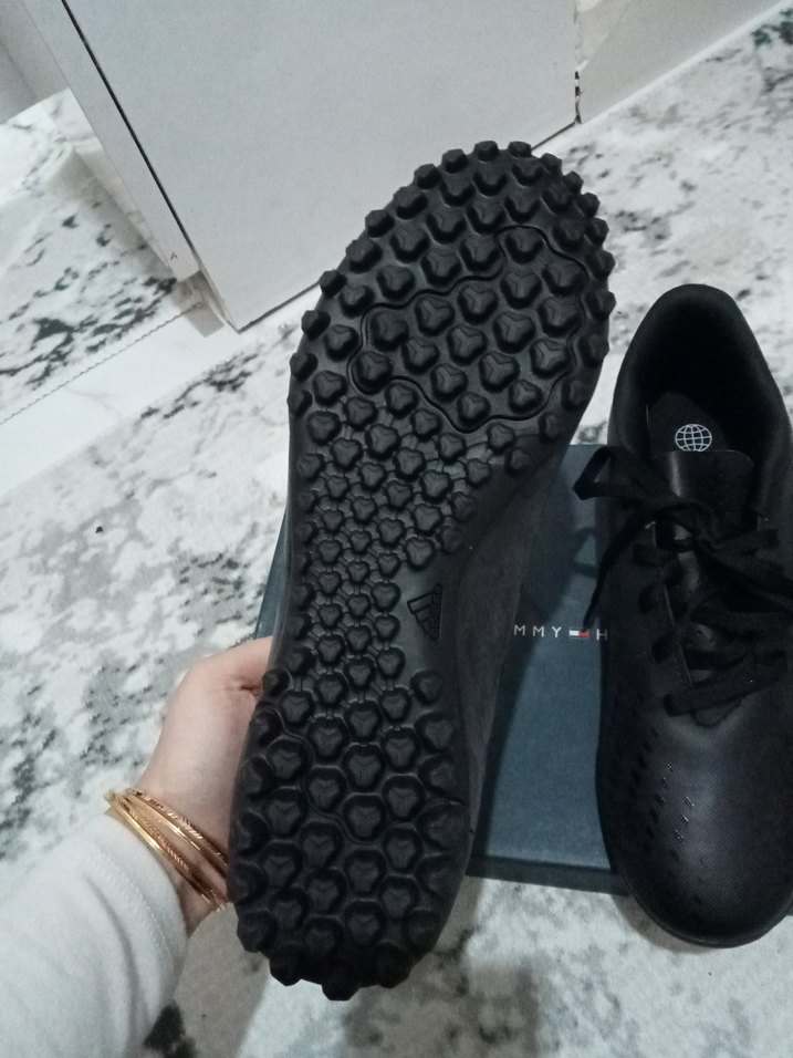 Siyah Erkek Futbol Ayakkabısı Bağcıklı - Görsel 5