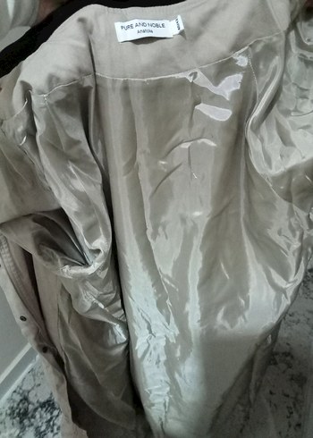 Bej Kadın Uzun Düğmeli Kaban - Görsel 8