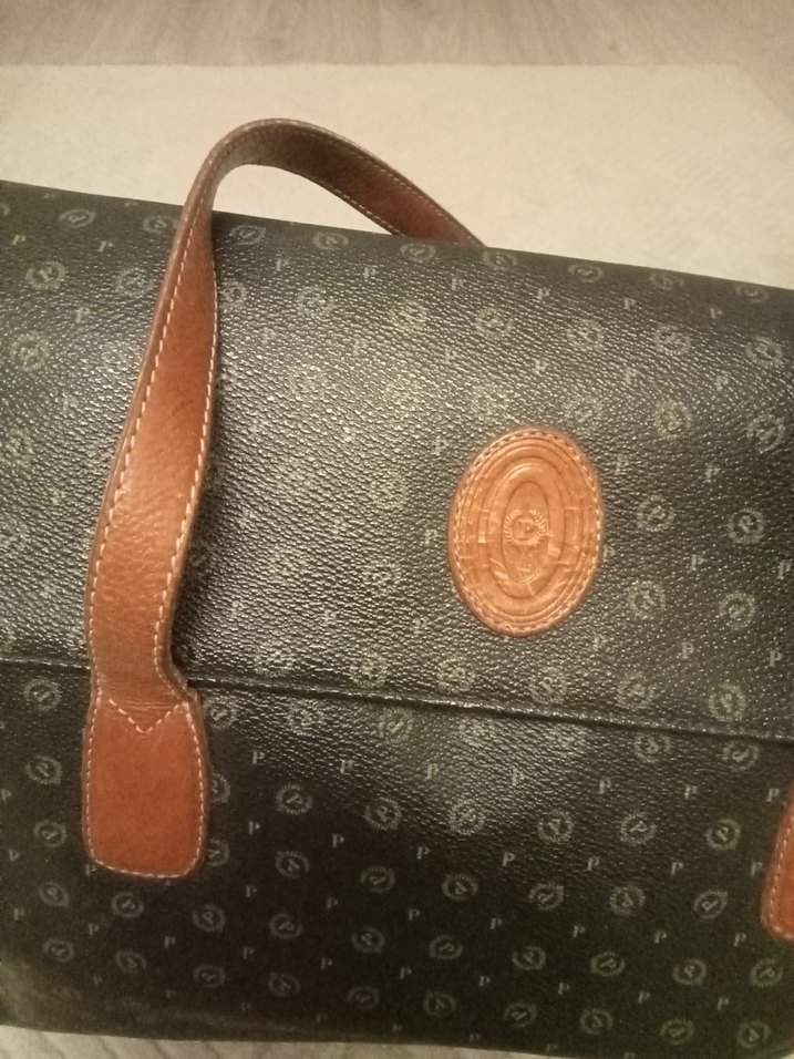 Kahverengi Baskılı Deri Kadın Çanta - Görsel 2