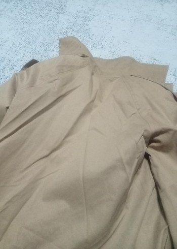 Bej Düğmeli Midi Trençkot - Görsel 6