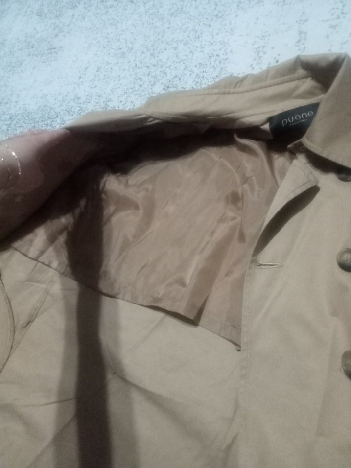 Bej Düğmeli Midi Trençkot - Görsel 5