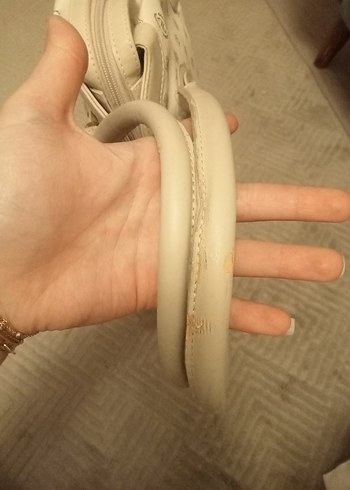 Beyaz Deri Kadın Omuz Çantası - Görsel 4