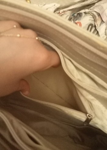 Beyaz Deri Kadın Omuz Çantası - Görsel 6