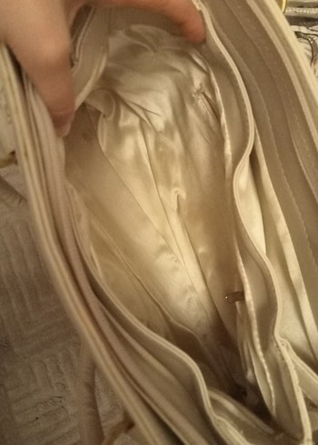 Beyaz Deri Kadın Omuz Çantası - Görsel 8