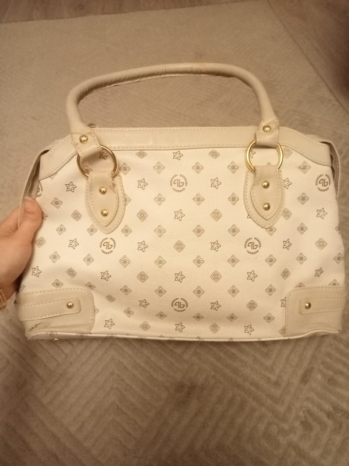 Beyaz Deri Kadın Omuz Çantası - Görsel 3