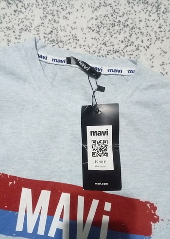 Mavi Baskılı Tişört - Görsel 2