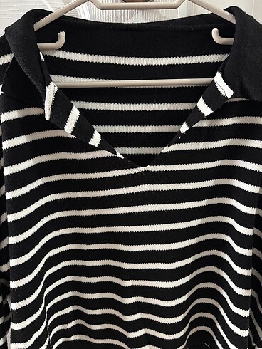 Polo Yaka Oversize Kazak - Görsel 2