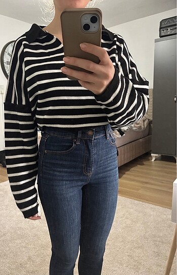 Polo Yaka Oversize Kazak - Görsel 5