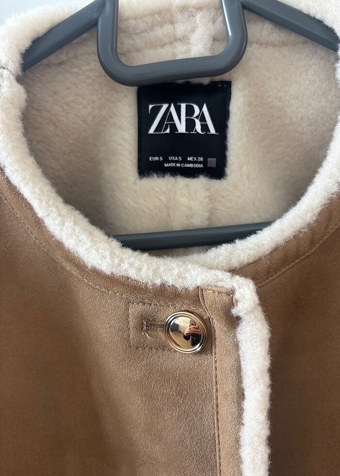 Zara Kadın İçi Yünlü Ceket - Görsel 4