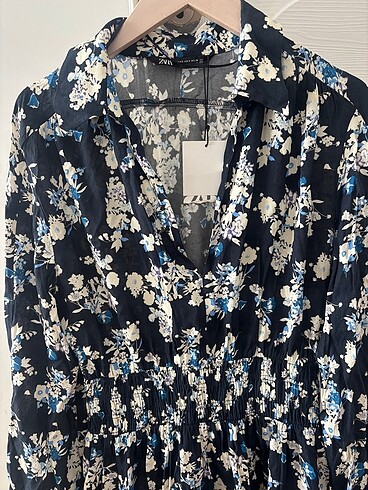 Zara Çiçekli Elbise - Görsel 3