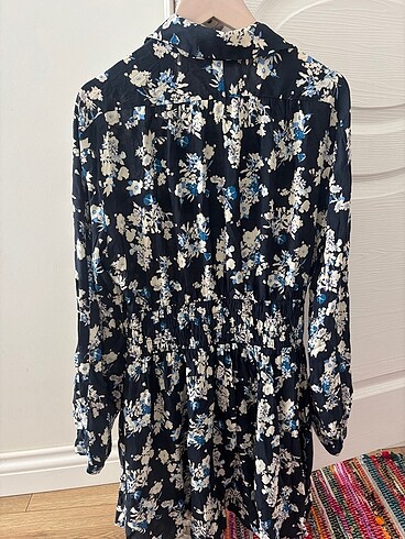 Zara Çiçekli Elbise - Görsel 4