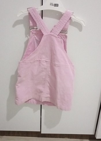 Diğer Kız Çocuk Pembe Nakışlı Askılı Elbise