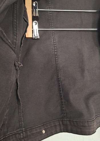 Diğer Düğmeli Siyah Kadın Denim Ceket