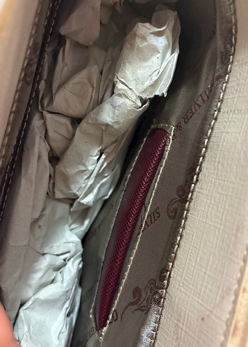 Bordo Deri Tokalı Kadın Çantası - Görsel 3