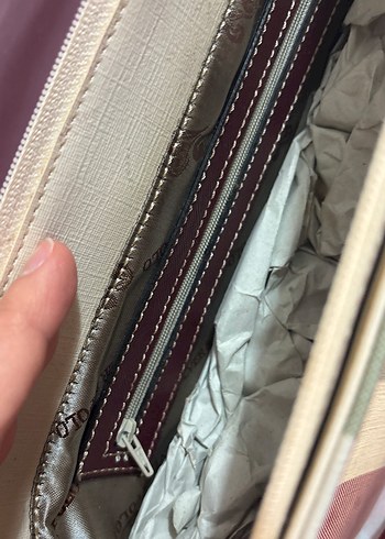 Bordo Deri Tokalı Kadın Çantası - Görsel 4