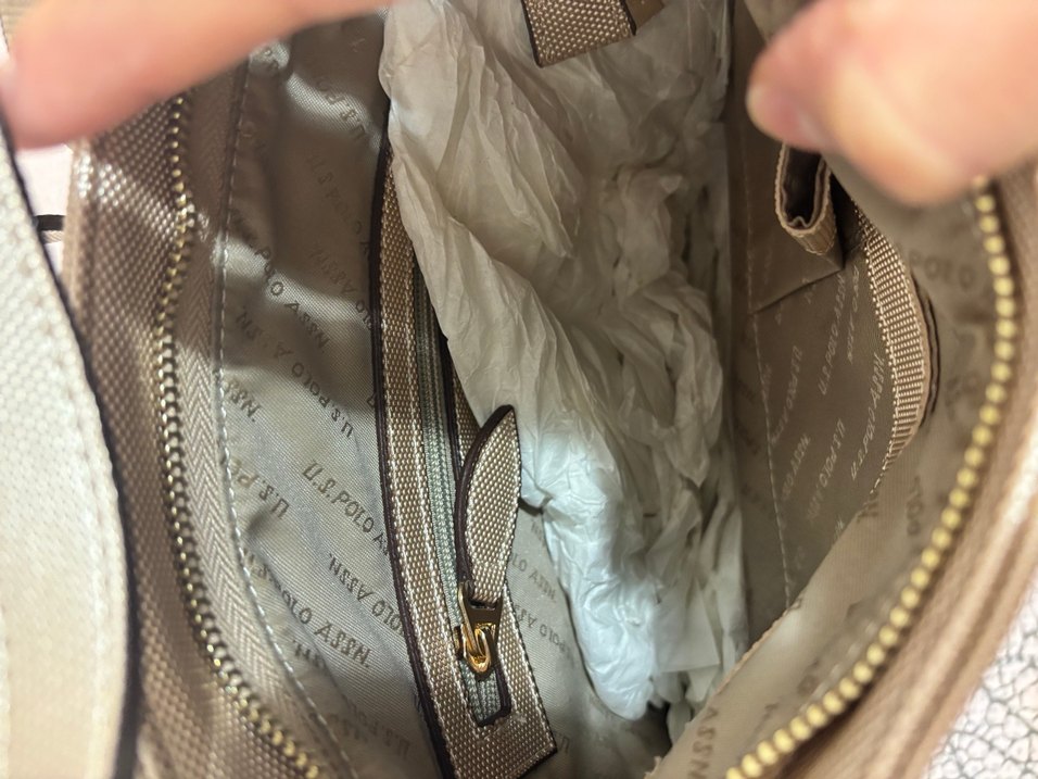 Bej Kadın Suni Kumaş Çanta polo - Görsel 4