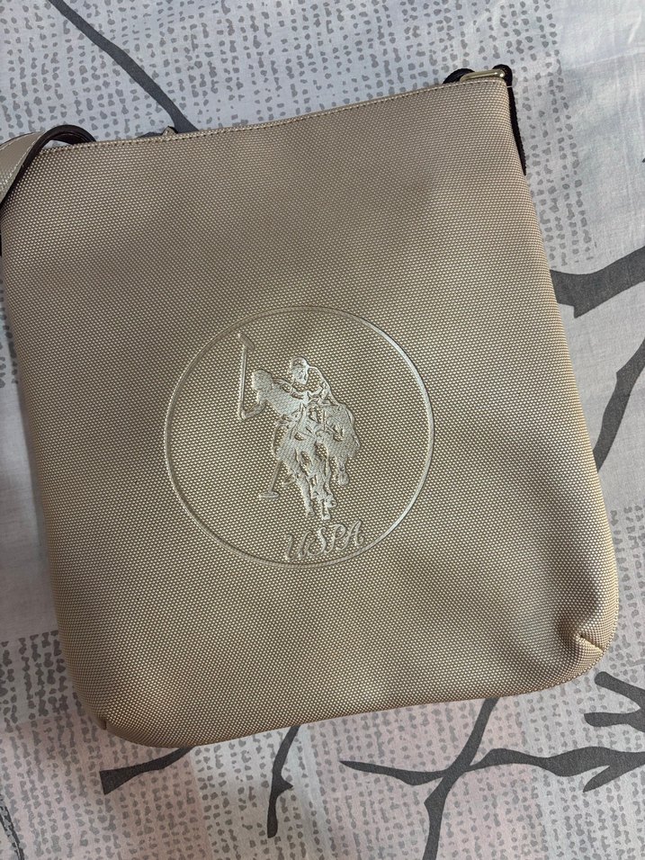 Bej Kadın Suni Kumaş Çanta polo - Görsel 2