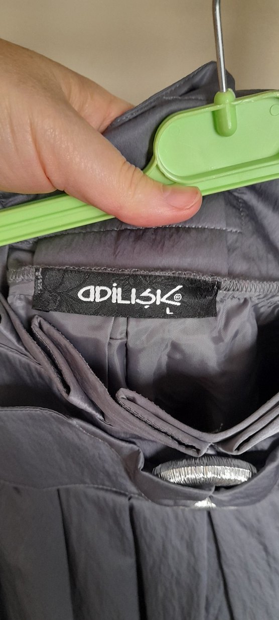 Gri Midi Pilili Hamile Eteği - Görsel 3