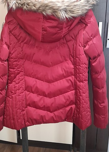 kapşonlu kadın mont. - Görsel 3