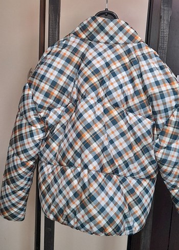 Ekose Desenli Kadın mudo mont - Görsel 4