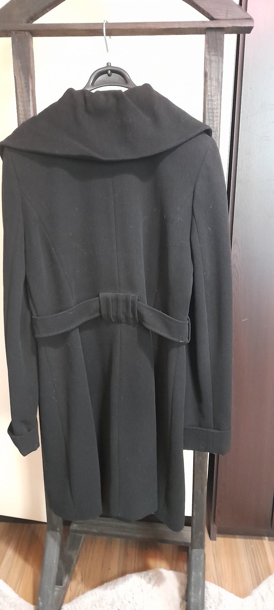 Siyah Çift Düğmeli Kaban - Görsel 5