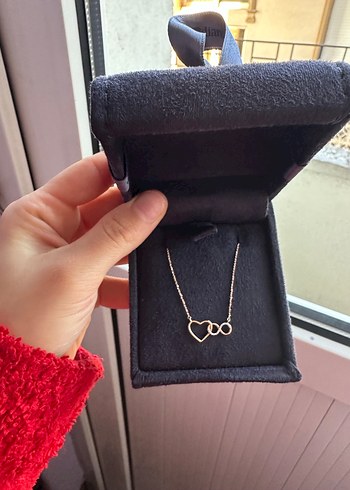 Bluediamond Pırlanta Kalp Sonsuzluk Kolye - Görsel 2