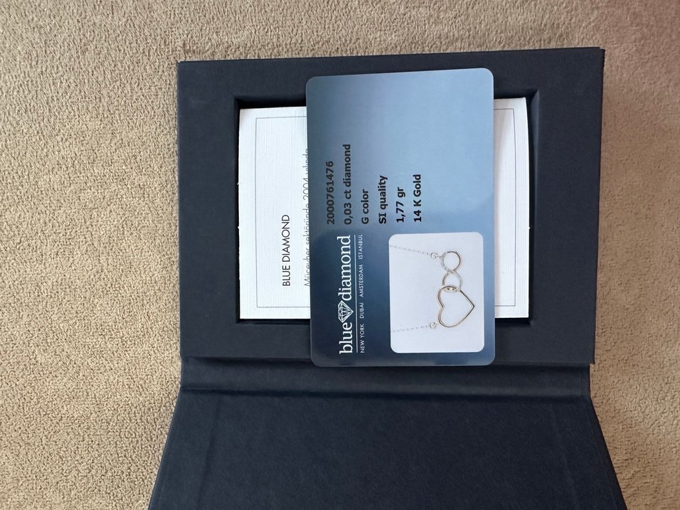 Bluediamond Pırlanta Kalp Sonsuzluk Kolye - Görsel 3