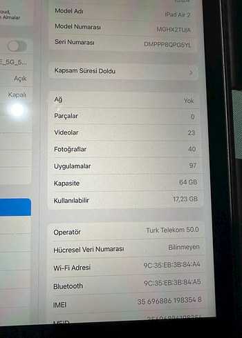  Beden Gri Apple iPad Tablet