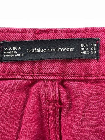 38 Beden bordo Renk Zara Jean / Kot %70 İndirimli.