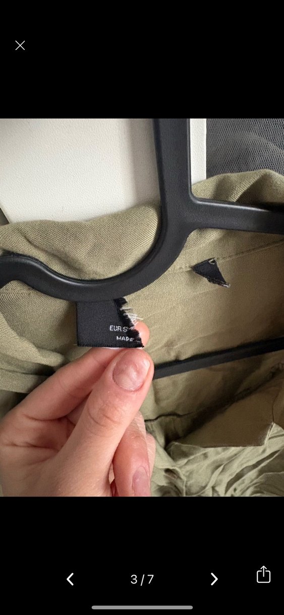 Kadın Haki Pamuk Düğmeli Gömlek - Görsel 3