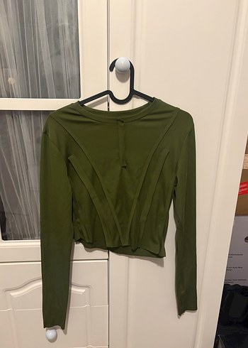 TWIST Kadın Haki Uzun Kollu Bluz - Görsel 4