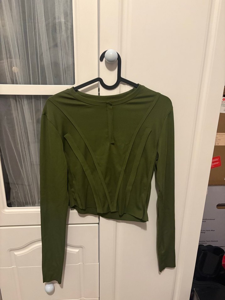 TWIST Kadın Haki Uzun Kollu Bluz - Görsel 4