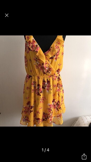 H&M askılı şifon elbise
