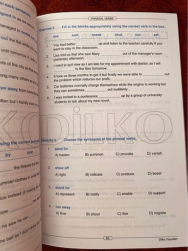 Beden Renk Phrasal Verbs Dilko