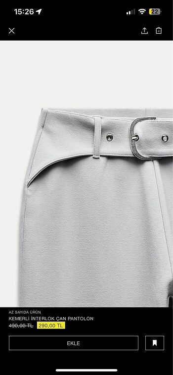 m Beden Zara Çan Pantolon