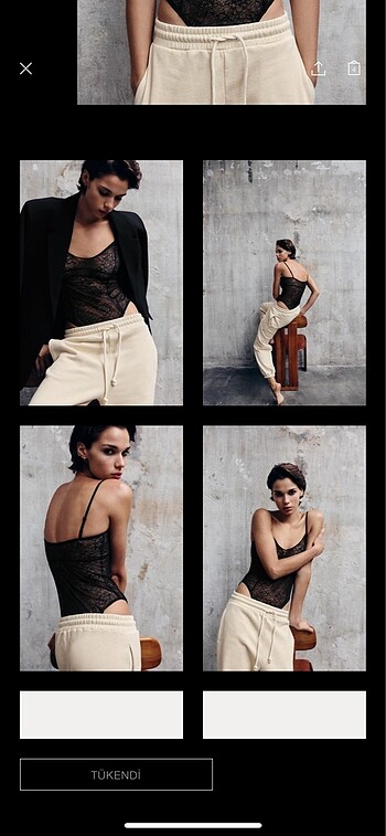 Beden Zara Dantel Body