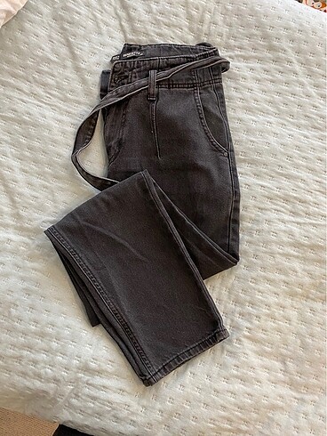 Dikiş detaylı füme jean